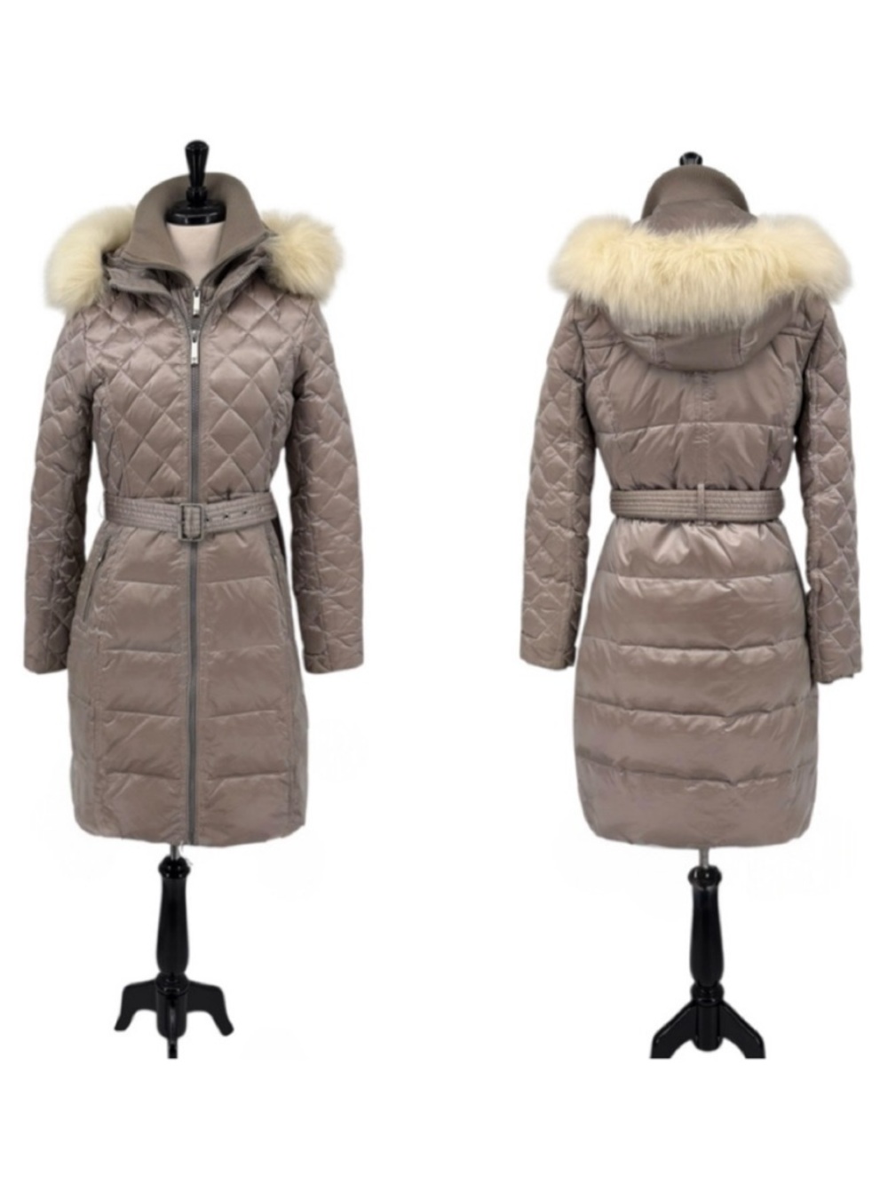 BCBGMaxazria Belted Puffer Coat